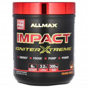 ALLMAX, IMPACT ™ IGNITER XTREME, перед тренировкой, апельсиновый круш, 360 г (12,7 унции) в Москве - eco-herb.ru | фото