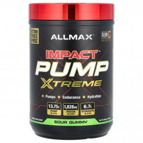 ALLMAX, Impact ™ Pump Xtreme, кислая жевательная таблетка, 465 г (1,02 фунта) в Москве - eco-herb.ru | фото