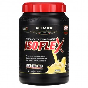 ALLMAX, Isoflex, на 100% чистый изолят сывороточного протеина, со вкусом банана, 907 г (2 фунта) в Москве - eco-herb.ru | фото