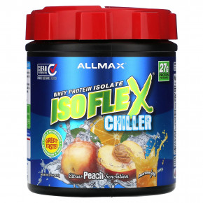 ALLMAX, Isoflex Chiller, изолят сывороточного протеина, цитрусовые и персиковые ощущения, 425 г (1 фунт) в Москве - eco-herb.ru | фото