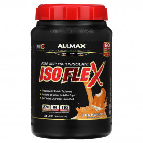 ALLMAX, Isoflex, чистый изолят сывороточного протеина, апельсиновый сок, 907 г (2 фунта) - описание