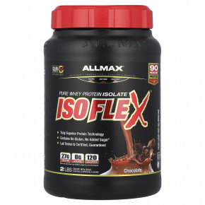 ALLMAX, ISOFLEX®, чистый изолят сывороточного протеина, шоколад, 2 фунта (907 г) - описание