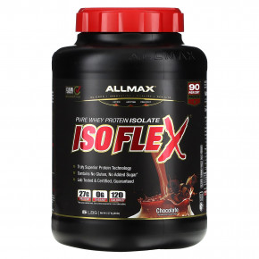 ALLMAX, ISOFLEX®, чистый изолят сывороточного протеина, шоколад, 2,27 кг (5 фунтов) в Москве - eco-herb.ru | фото