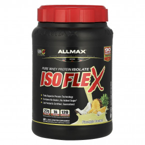 ALLMAX, Isoflex, чистый изолят сывороточного протеина, со вкусом ананаса и кокоса, 907 г (2 фунта) - описание