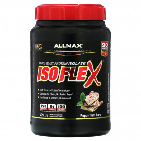 ALLMAX, Isoflex, чистый изолят сывороточного протеина, со вкусом коры перечной мяты, 907 г (2 фунта) - описание