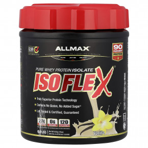 ALLMAX, ISOFLEX®, чистый изолят сывороточного протеина, со вкусом ванили, 425 г (0,9 фунта) - описание