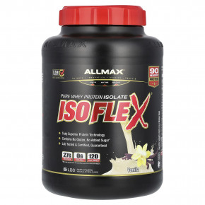 ALLMAX, ISOFLEX®, чистый изолят сывороточного протеина, ваниль, 2,27 кг (5 фунтов) - описание | фото