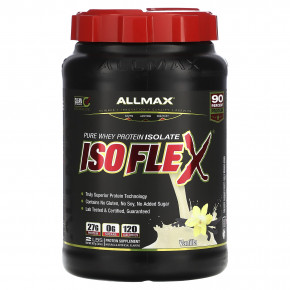 ALLMAX, ISOFLEX®, чистый изолят сывороточного протеина, ваниль, 907 г (2 фунта) - описание