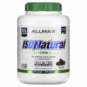 ALLMAX, ISONatural™, изолят сывороточного протеина, со вкусом шоколада, 2,27 кг (5 фунтов) - описание | фото