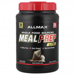 ALLMAX, Meal Prep™ Lite, вафельный рожок с ванильным вкусом, 951 г (2,09 фунта) - подробнее ALLMAX, Meal Prep™ Lite, вафельный рожок с ванильным вкусом, 951 г (2,09 фунта) - описание