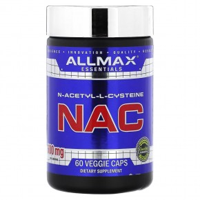 ALLMAX, Essentials, NAC, 600 мг, 60 растительных капсул в Москве - eco-herb.ru | фото