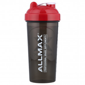 ALLMAX, шейкер для защиты от протеканий, черный/красный, 700 мл (25 унций) - описание | фото