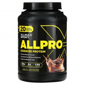 ALLMAX, Sport, ALLPRO Advanced Protein, с шоколадом, 1453 г (3,2 фунта) - описание