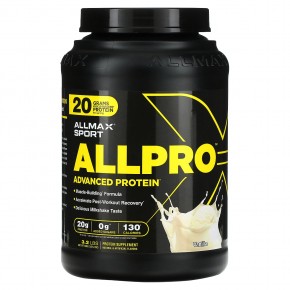 ALLMAX, Sport, ALLPRO Advanced Protein, ваниль, 1453 г (3,2 фунта) - описание