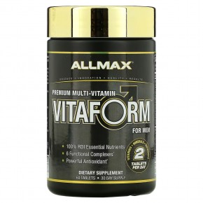 ALLMAX, Vitaform, мультивитамин премиального качества для мужчин, 60 таблеток в Москве - eco-herb.ru | фото