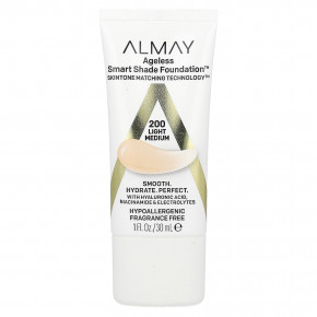 Almay, Ageless Smart Shade Foundation, оттенок 200 светлый, 30 мл (1 жидк. унция) - описание