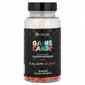 ALPHA LION, Gains Candy, CaloriBurn®, 60 капсул (40 мг в 1 капсуле) - описание | фото