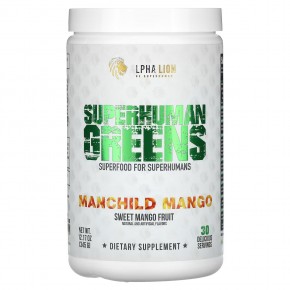 ALPHA LION, SuperHuman Greens, Manchild Mango, сладкие плоды манго, 345 г (12,17 унции) в Москве - eco-herb.ru | фото