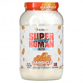 ALPHA LION, SuperHuman Protein, Orange Gainsicle, апельсиновый крем, 902 г (1,98 фунта) - описание | фото