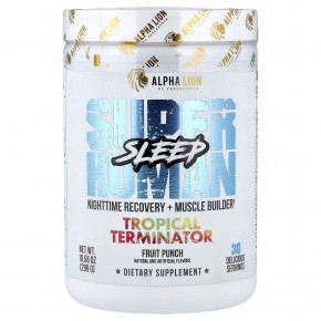 ALPHA LION, SuperHuman Sleep, Tropical Terminator, фруктовый пунш, 299 г (10,56 унции) - описание | фото
