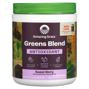 Amazing Grass, Антиоксидант Green Superfood, сладкая ягода, 210 г (7,4 унции) - описание