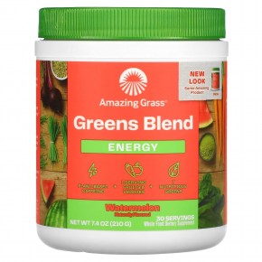 Amazing Grass, Green Superfood, Энергия, Арбуз, 7,4 унции (210 г) - описание