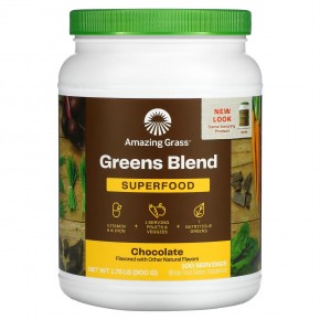 Amazing Grass, Green Superfood, шоколад, 800 г (28,2 унции) - описание