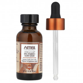 AMBI, Even & Clear®, сияющая сыворотка с 20% витамином C, 30 мл (1 жидк. Унция) - описание | фото