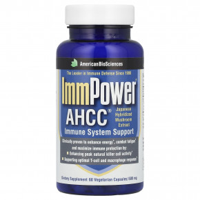 American Biosciences, ImmPower® AHCC®, 500 mg, 60 Vegetarian Capsules (250 mg Per Capsule) в Москве - eco-herb.ru | фото