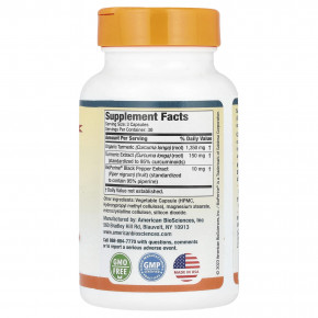 American Biosciences, куркумин из куркумы премиального качества США, 90 вегетарианских капсул в Москве - eco-herb.ru | изображение American Biosciences, куркумин из куркумы премиального качества США, 90 вегетарианских капсул в Москве - eco-herb.ru | фото