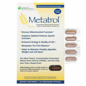 American Biosciences, Metatrol®, Fermented Wheat Germ Extract, 60 Vegetarian Capsules в Москве - eco-herb.ru | изображение American Biosciences, Metatrol®, Fermented Wheat Germ Extract, 60 Vegetarian Capsules в Москве - eco-herb.ru | фото