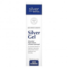 American Biotech Labs, Silver Biotics, Silver gel, гидрогель с добавкой SliverSol с нано-серебром, 4 жидких унции (114 г) в Москве - eco-herb.ru | фото