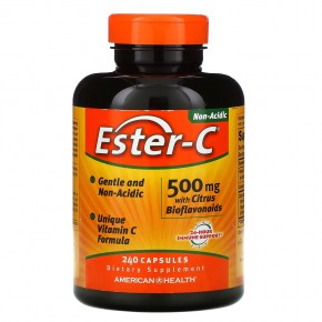 American Health, Ester-C с цитрусовыми биофлавоноидами, 500 мг, 240 капсул - описание