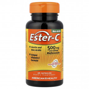 American Health, Ester-C® с цитрусовыми биофлавоноидами, 60 капсул - описание