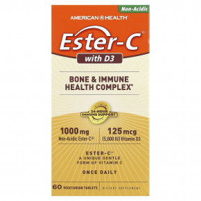American Health, Ester-C® с витамином D3, 60 вегетарианских таблеток (Товар снят с продажи) в Москве - eco-herb.ru | изображение American Health, Ester-C® с витамином D3, 60 вегетарианских таблеток (Товар снят с продажи) в Москве - eco-herb.ru | фото