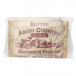 Amish Country Popcorn, попкорн для микроволновой печи, со сливочным маслом, 3 пакетика по 99 г (3,5 унции) в Москве - eco-herb.ru | фото