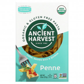 Ancient Harvest, Organic & Gluten Free Pasta, Penne, Corn, Brown Rice & Quinoa, 9.6 oz (272 g) в Москве - eco-herb.ru | фото