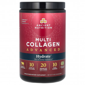 Ancient Nutrition, Multi Collagen Advanced, коллаген, лимон и лайм, 483 г (17 унций) - описание