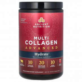 Ancient Nutrition, Multi Collagen Advanced, улучшенный коллаген, для гидратации, со вкусом ягод, 480 г (16,9 унции) в Москве - eco-herb.ru | фото