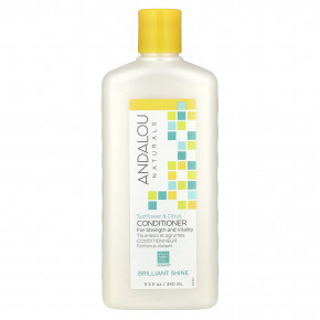 Andalou Naturals, Кондиционер, для сияющего блеска, подсолнечника и цитрусовых, для силы и жизненной силы, 340 мл (11,5 жидк. Унции) - описание