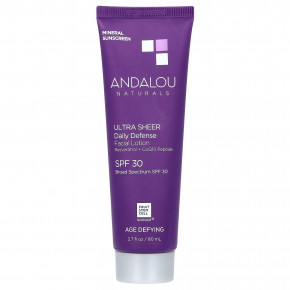 Andalou Naturals, ультрапрозрачный ежедневный лосьон для лица, SPF 30, 80 мл (2,7 жидк. унции) - описание | фото