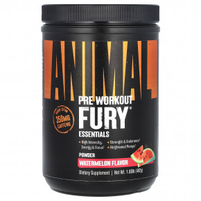 Animal, Fury®, Essentials, перед тренировкой, арбуз, 492 г (1,08 фунта) - описание | фото