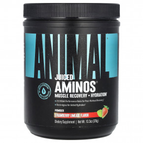 Animal, Juiced Aminos, формула для приема во время и после тренировки, клубничный и лаймад, 366 г (12,9 унции) - описание | фото