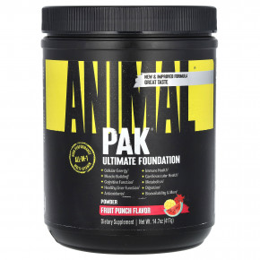 Animal, Pak, Ultimate Foundation, добавка с мультивитаминами, со вкусом фруктового пунша, 417 г (14,7 унции) в Москве - eco-herb.ru | фото