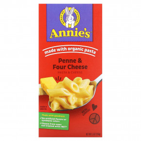 Annie's Homegrown, Pasta & Cheese, Penne & Four Cheese, 156 г (5,5 унции) - описание