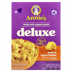 Annie's Homegrown, Раковины и выдержанный чеддер, 312 г (11 унций) - описание | фото