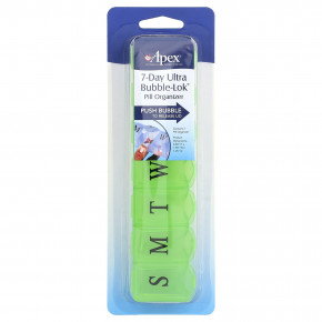 Apex, органайзер для таблеток Ultra Bubble-Lok® на 7 дней, 1 упаковка для таблеток в Москве - eco-herb.ru | изображение Apex, органайзер для таблеток Ultra Bubble-Lok® на 7 дней, 1 упаковка для таблеток в Москве - eco-herb.ru | фото