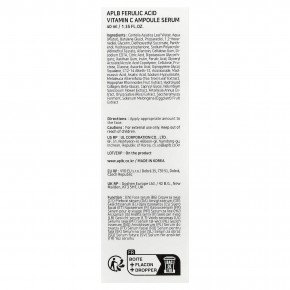 APLB, Ампульная сыворотка с феруловой кислотой и витамином C, 40 мл (1,35 жидк. Унции) в Москве - eco-herb.ru | фото