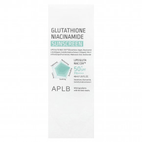 APLB, Glutathione Niacinamide, Sunscreen, SPF 50+ PA ++++, 1.35 fl oz (40 ml) в Москве - eco-herb.ru | фото