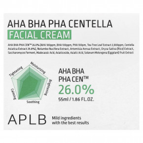 APLB, крем для лица с готу колой, AHA, BHA и PHA, 55 мл (1,86 жидк. унции) в Москве - eco-herb.ru | фото